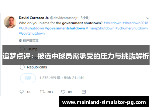 追梦点评：被选中球员需承受的压力与挑战解析